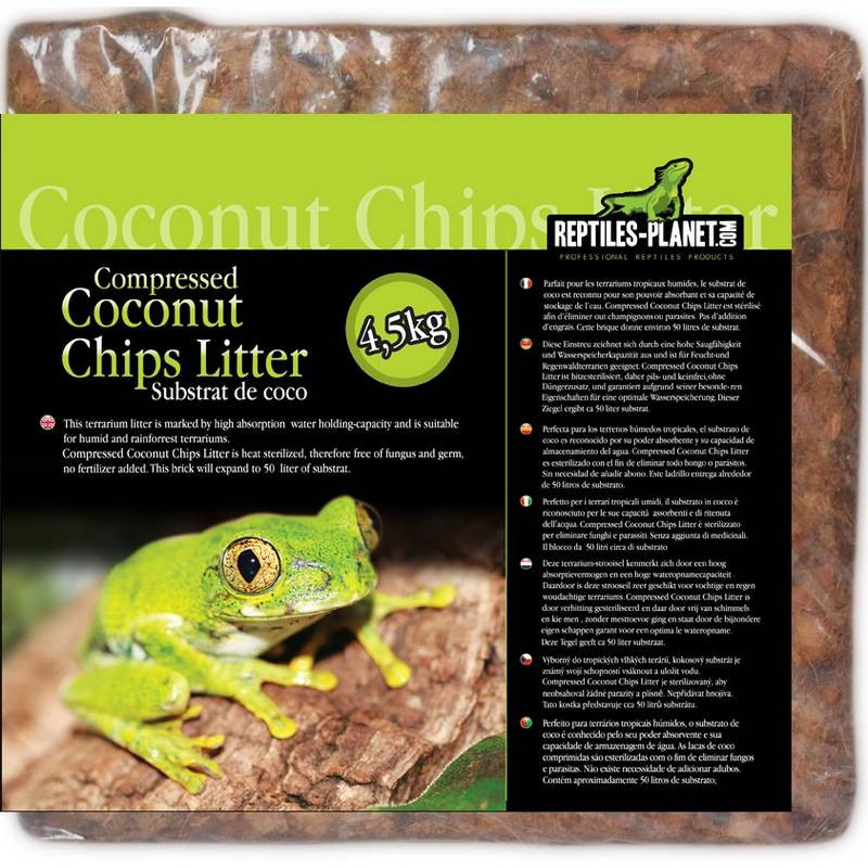 Reptiles Planet - Litière Cocochips compressée - 4,5kg