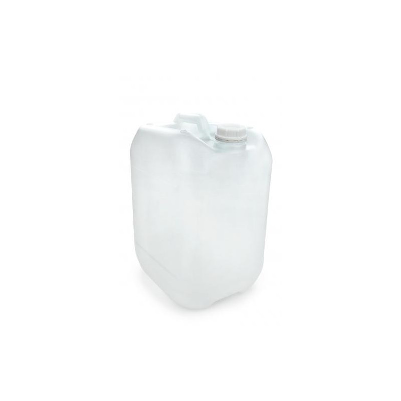 Bidon plastique 20l UN empilable avec bouchon à vis blanc