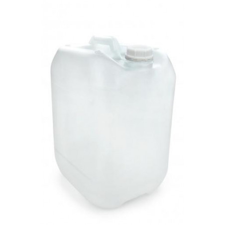 Bidon plastique 20l UN empilable avec bouchon à vis blanc