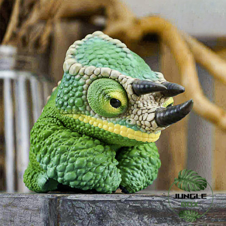 Hand-Painted Resin Chameleon Figurine – Jungle Decor