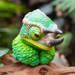 Hand-Painted Resin Chameleon Figurine – Jungle Decor