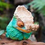 Hand-Painted Resin Chameleon Figurine – Jungle Decor