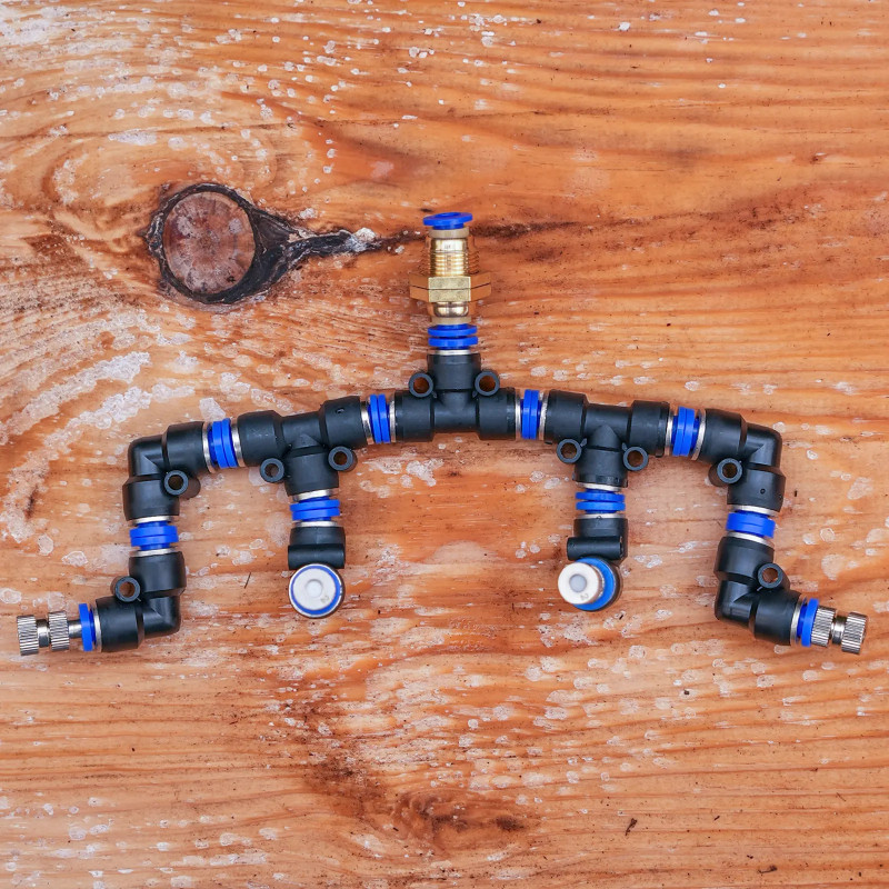 4 adjustable 6 mm nozzles