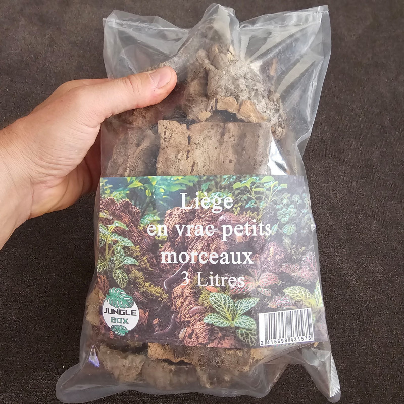 Liège en vrac 3 L – Décor naturel terrarium | JungleBox
