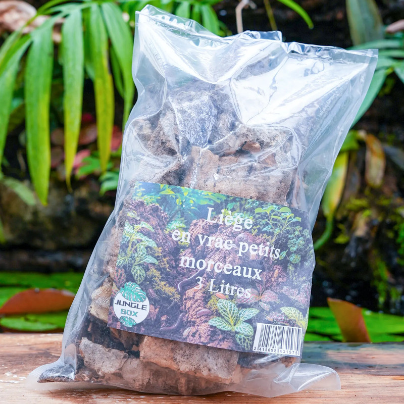 Liège en vrac 3 L – Décor naturel terrarium | JungleBox