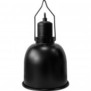 Support de lampe terrarium E27 Ø14 cm noir – Jusqu’à 150 W